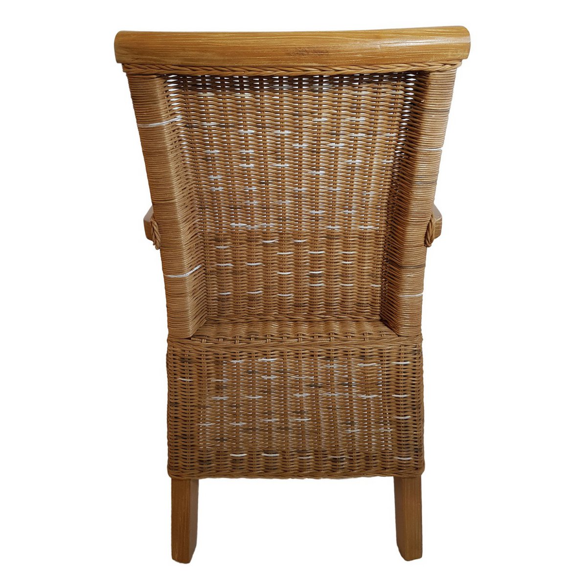 Eetkamerstoelen ingesteld met armleuningen 4 stukken rotan stoelen bruin Perth knabbelen fauteuils duurzaam