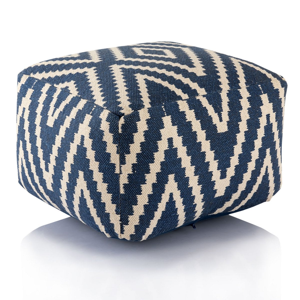 Zittend dobbelstenen voetkrukken stoel kruk 50x35x50cm pouf kelim vloerkussen peru zwarte taupe gele turquoise