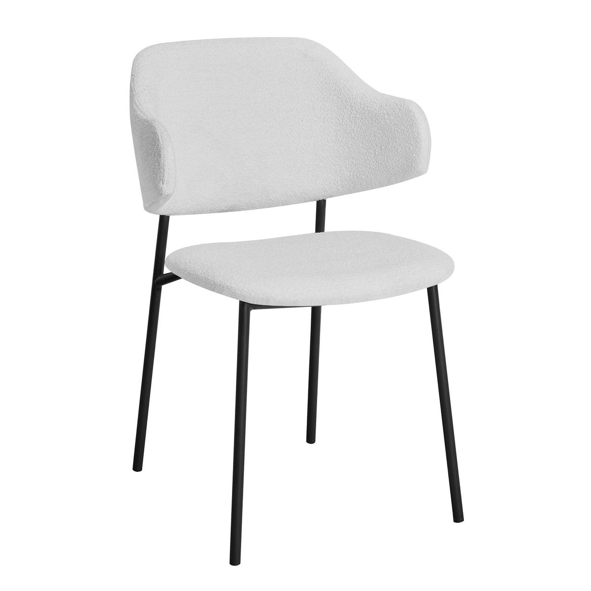 Bouclé fauteuil set van 2 wit