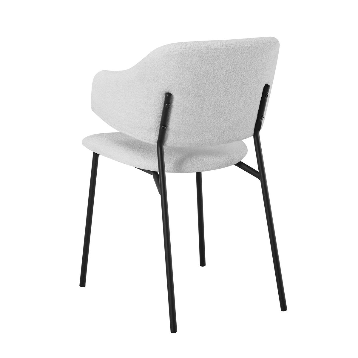 Bouclé fauteuil set van 2 wit