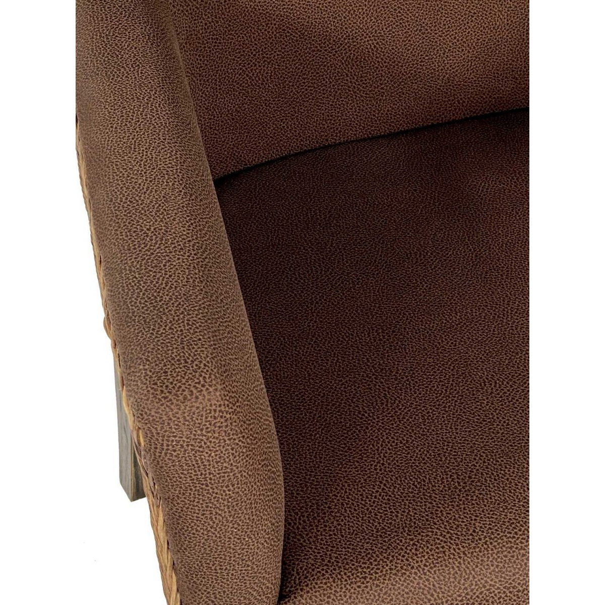 Eetkamerstoelen Set 4 stuks Rattan Armlehner fauteuil Bilbao gestoffeerde stoel bekleding leunstoel Prairie Brown
