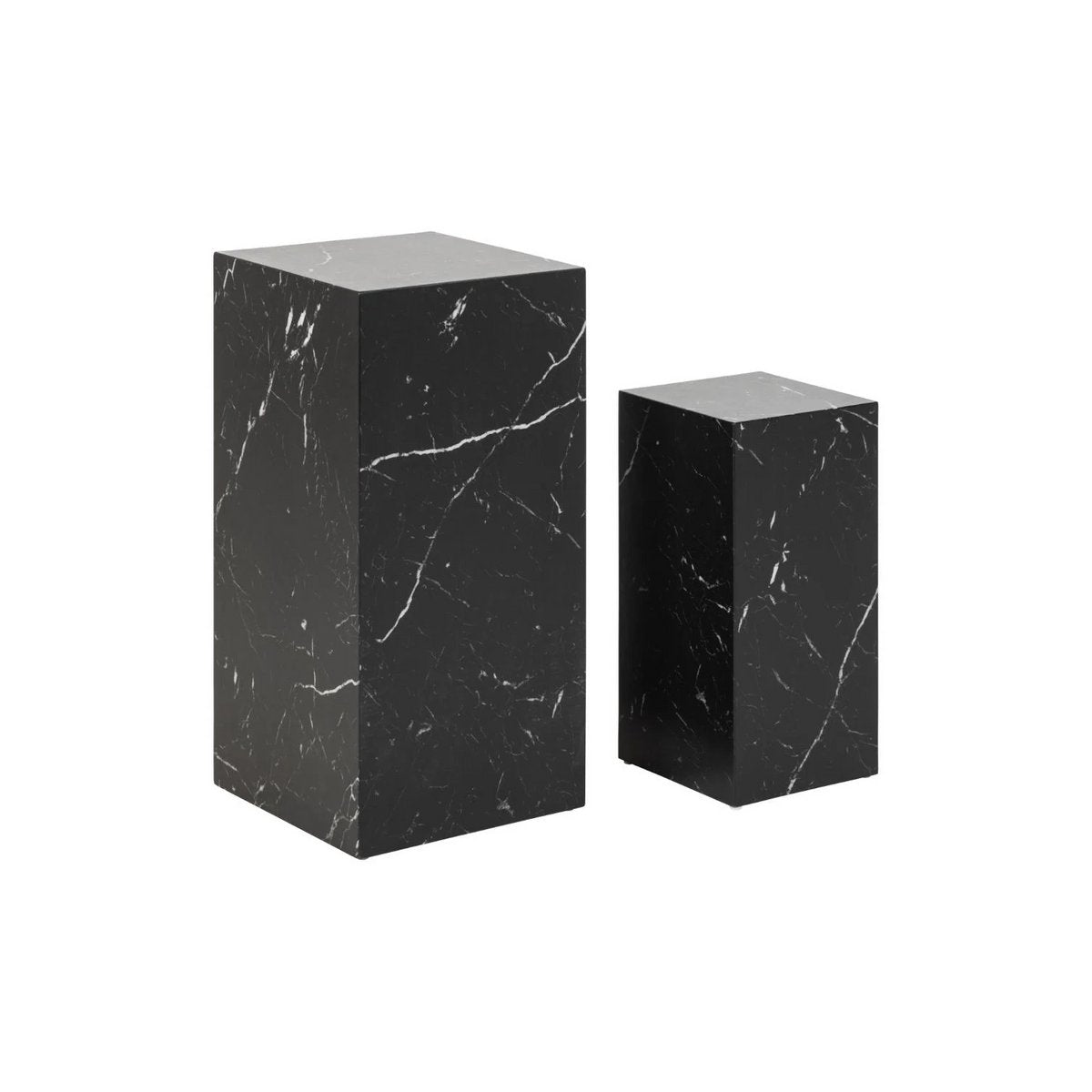 Bijzettafel set van 2 zwart