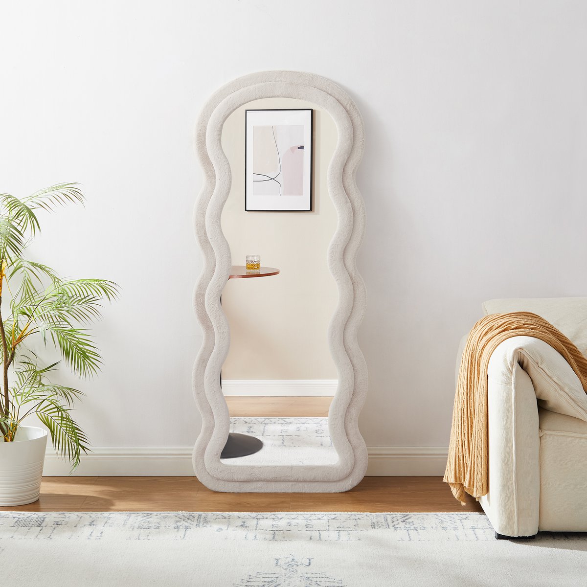 Spiegel imitatiebont beige 70x170 cm