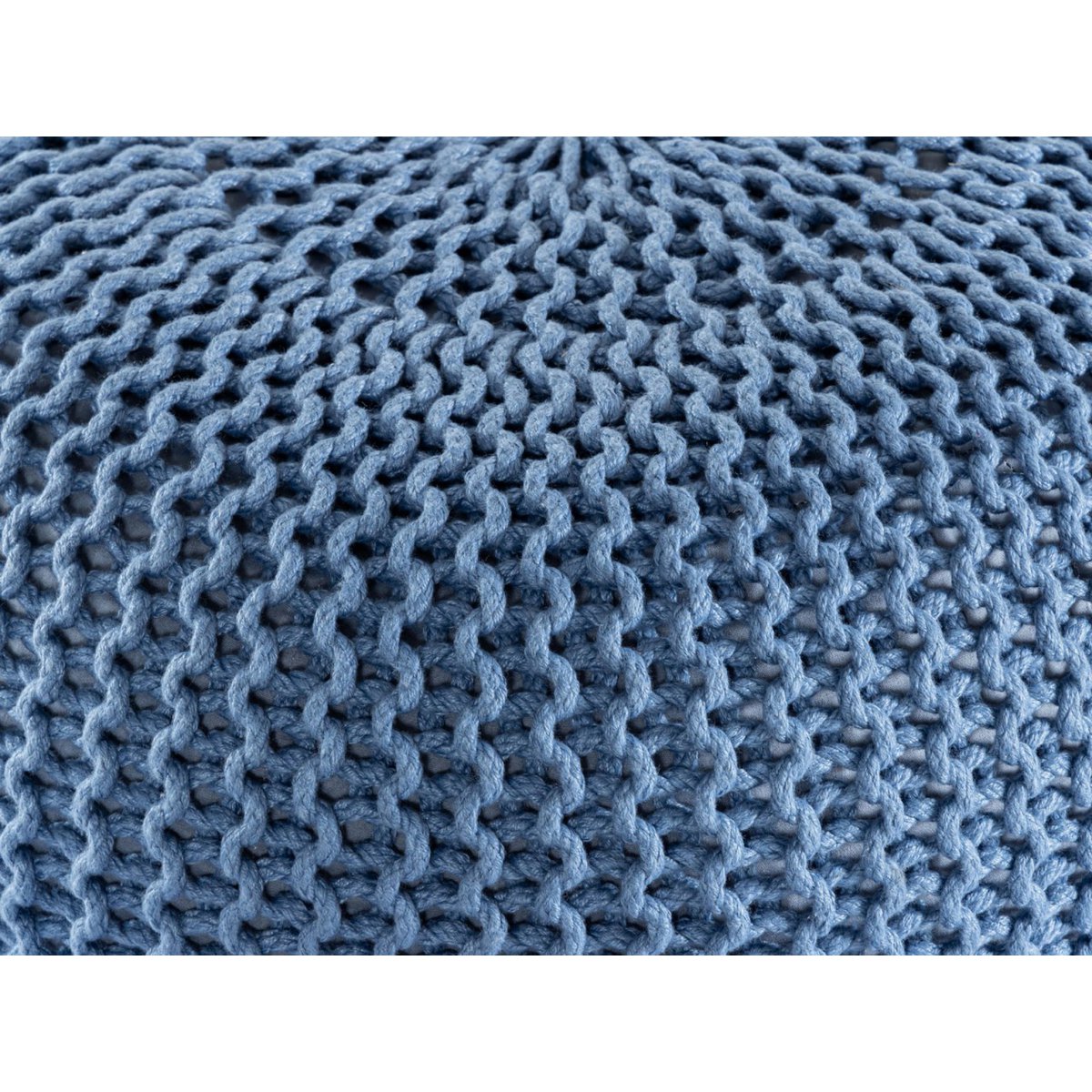 Pouf premium Ø45cm stoel kruk breien pouf in terras pool tuin duurzaam