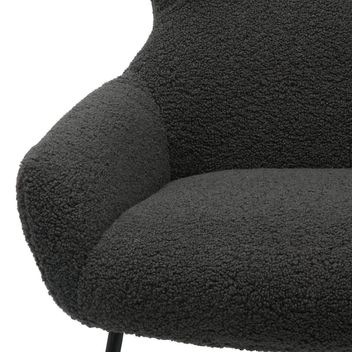 Fauteuil- en krukset teddybont antraciet