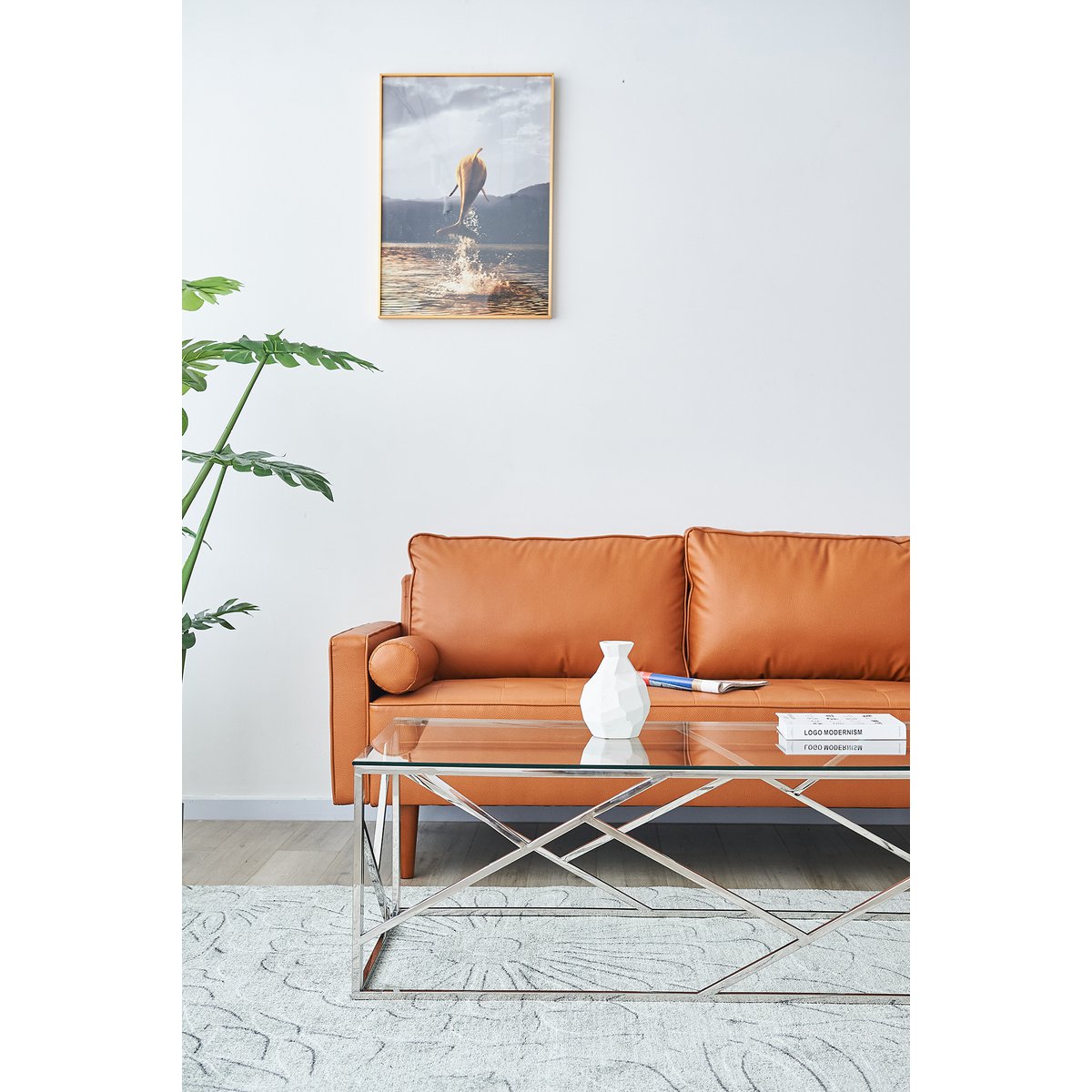 Salontafel zilver 120x60 cm