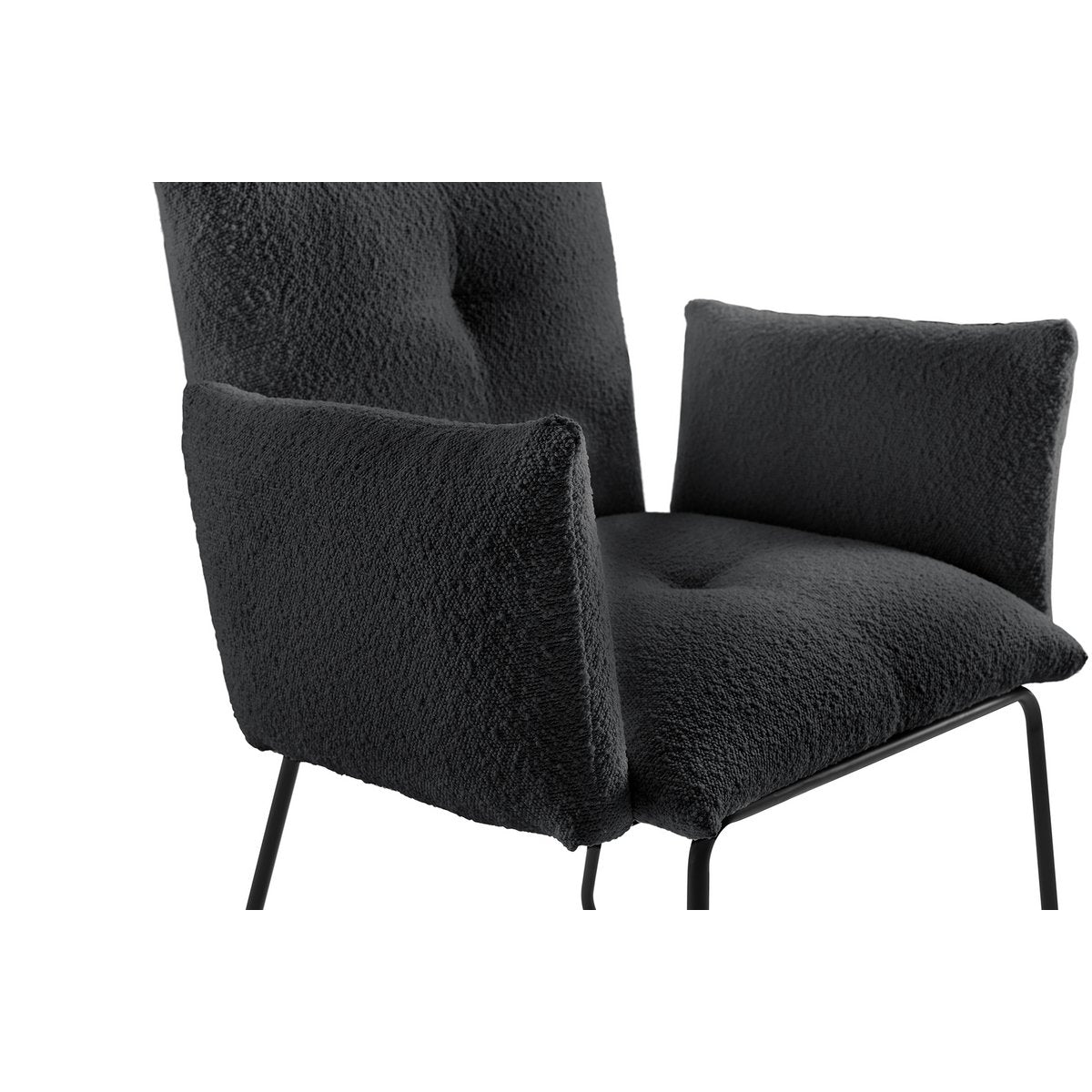 Fauteuil Bouclé stof antraciet