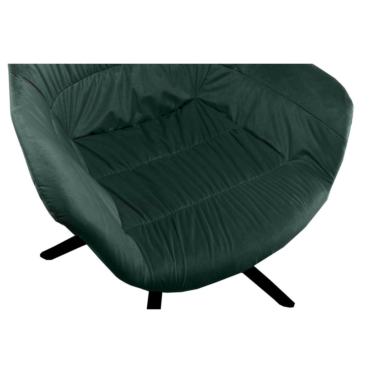 Fauteuil met honingraatstiksel in dennengroen fluweel