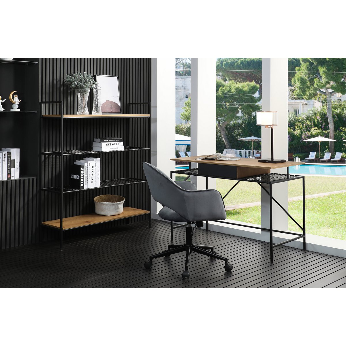 Bureau naturel/zwart