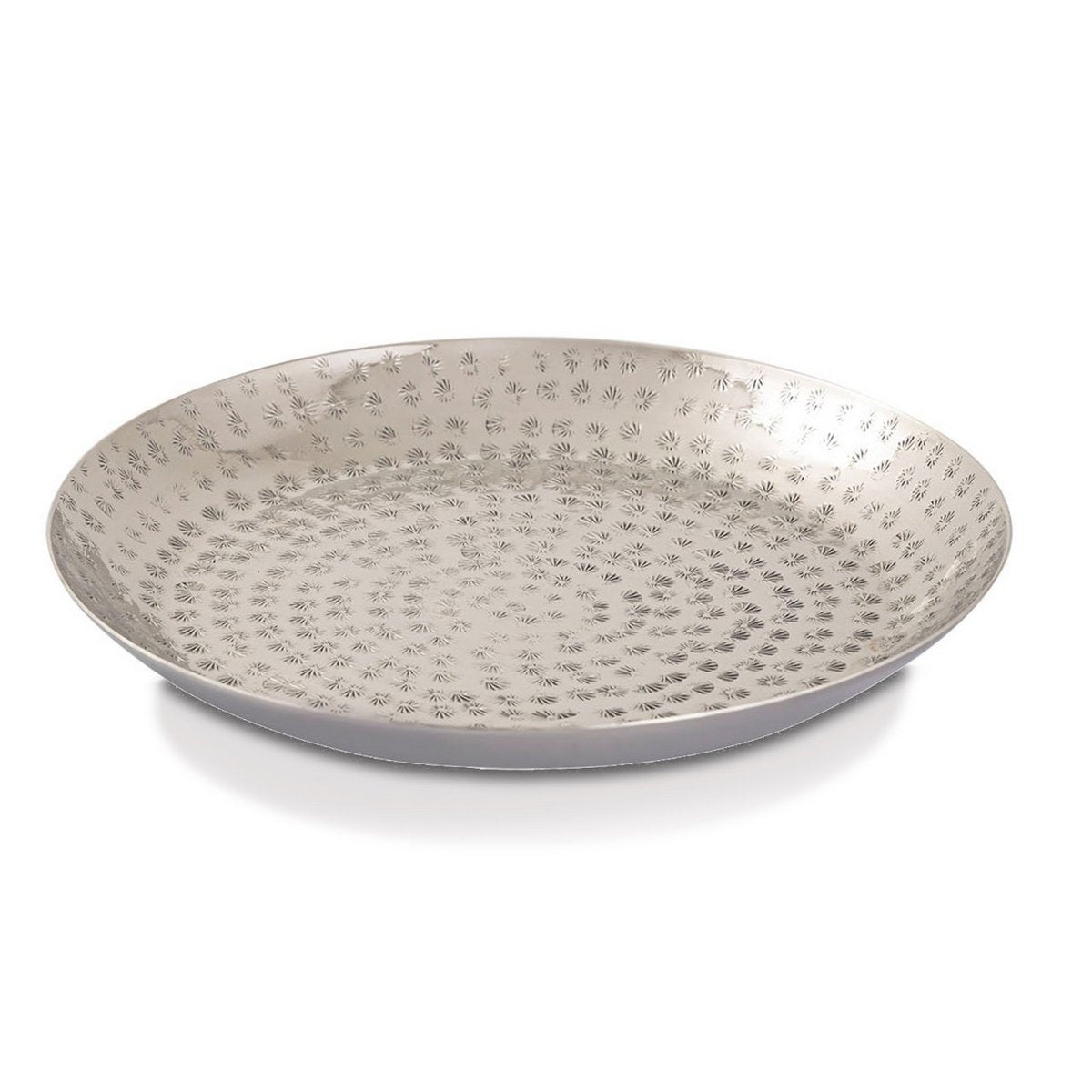 Decoratief dienblad Ø 28 cm rond gouden of zilveren decoratiebaal Serveer dienblad metalen kaarslichtlade