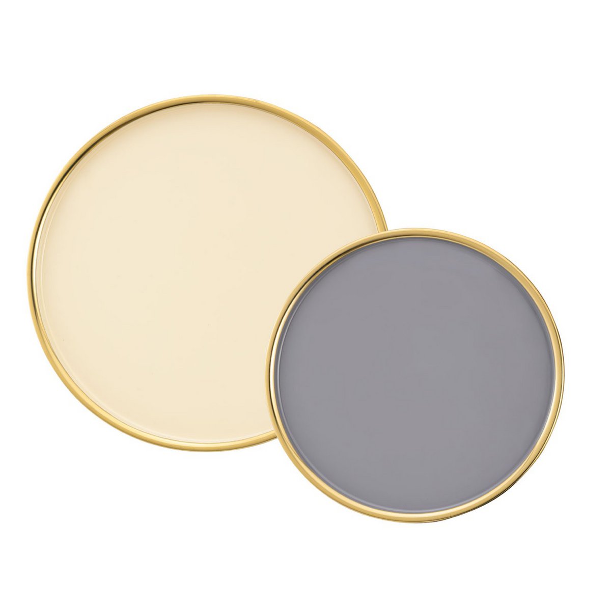 Set van 2 bijzettafels rond ø 49/41 H 37/29 cm decoratieve tafels salontafel Glamira salontafel goud