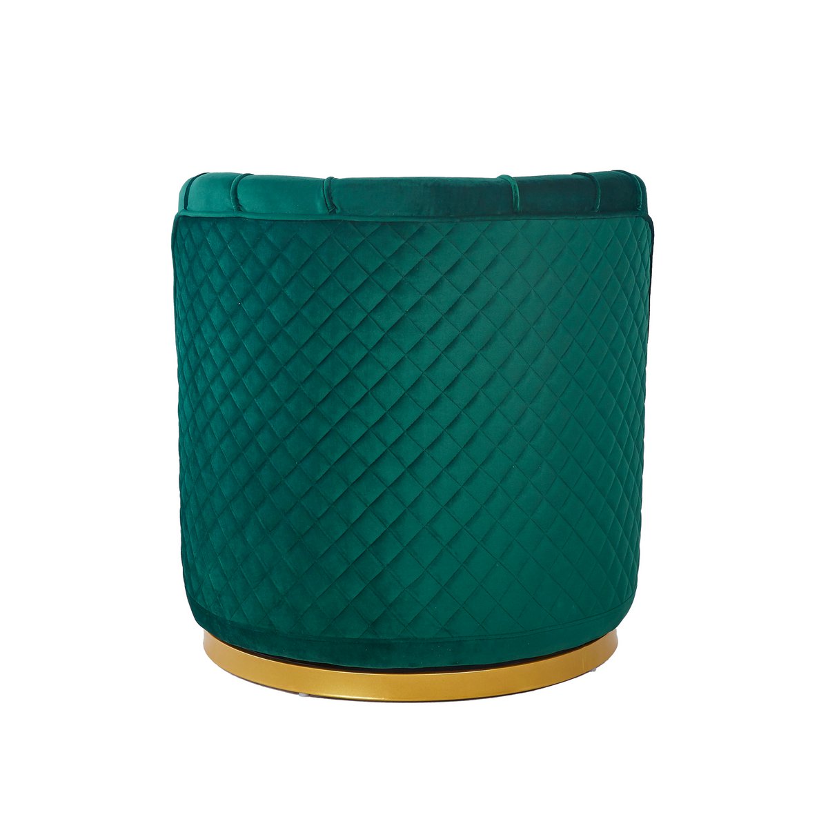 Groen fluwelen draaifauteuil