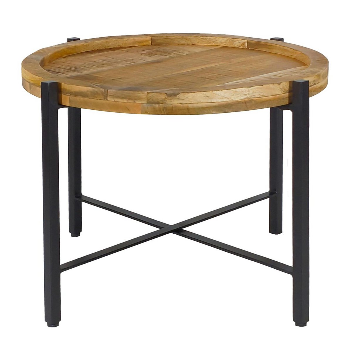 Bijzettafel ø55cm salontafel ronde woonkamertafel Sioux metalen frame