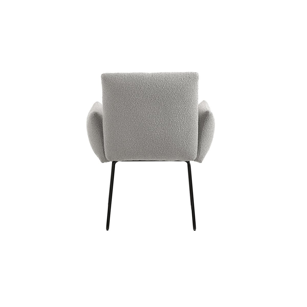 Fauteuil Bouclé stof lichtgrijs