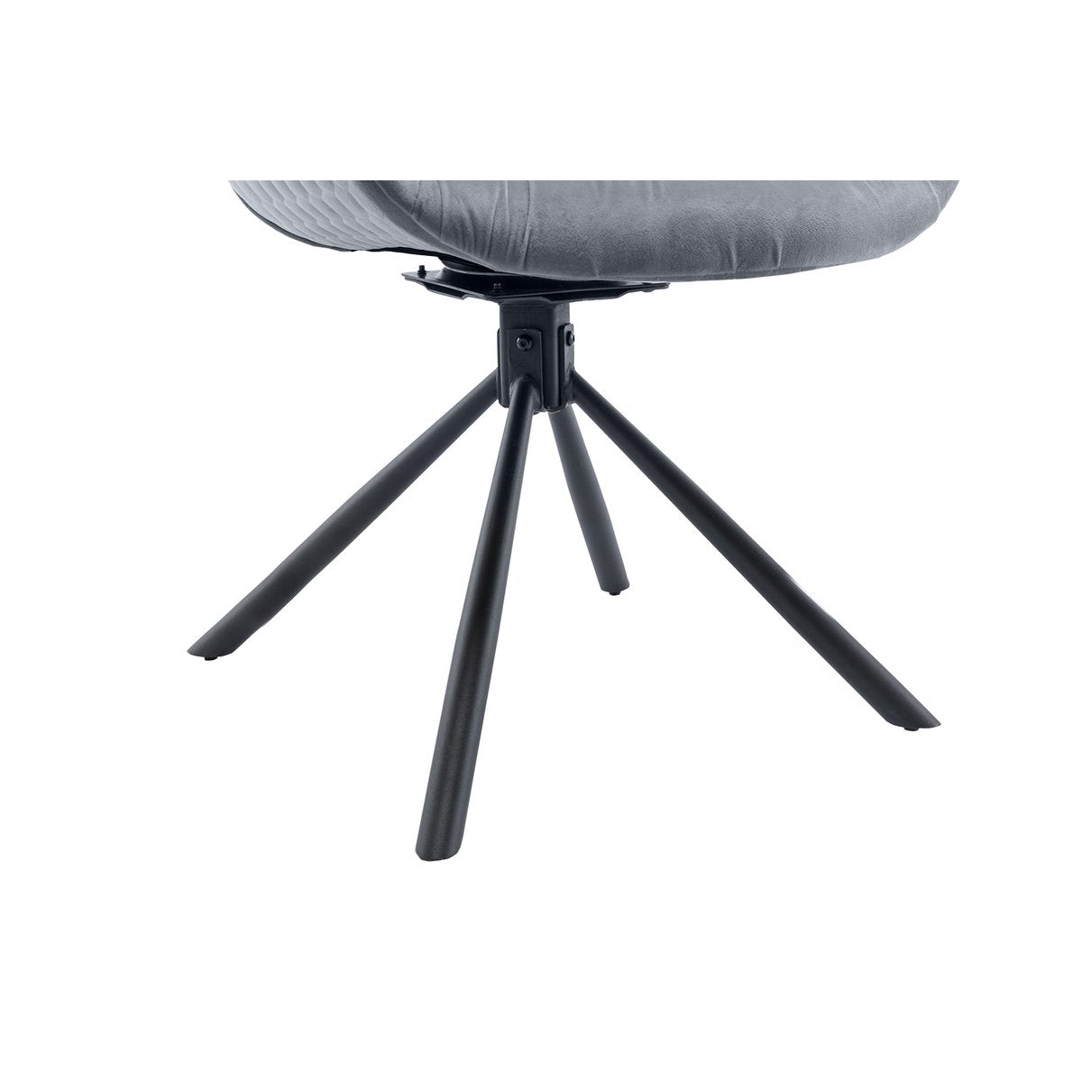 Fauteuil met honingraatstiksel in grijs fluweel