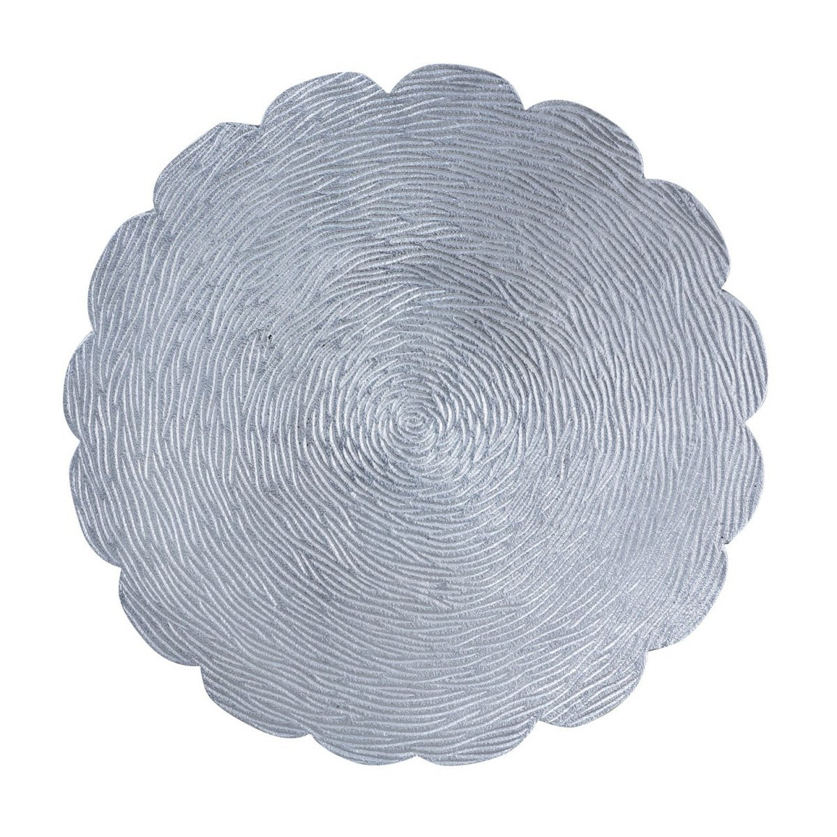 Bijzitter metalen decoratieve tafel Hilton Ø 35 x H 45 cm ronde aluminium met structuur zilver of goud