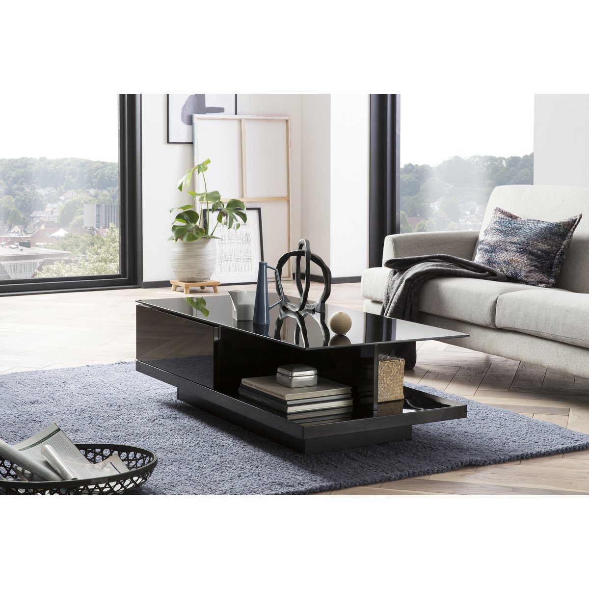 Salontafel 120x60x36 cm zwart