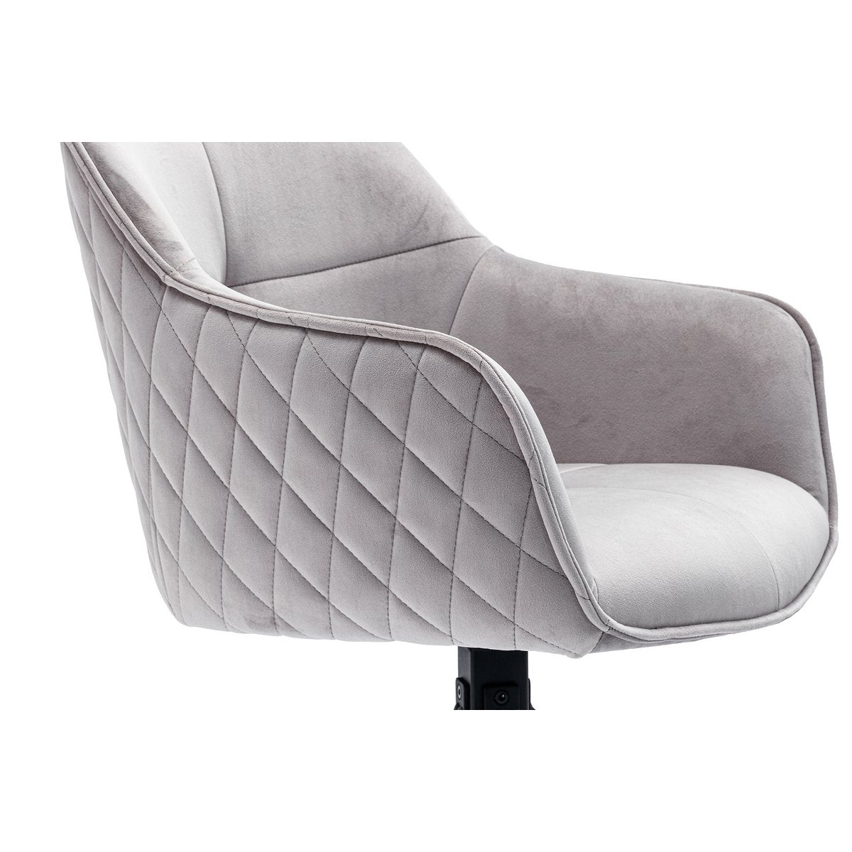 Fauteuil met honingraatquilt in lichtgrijs