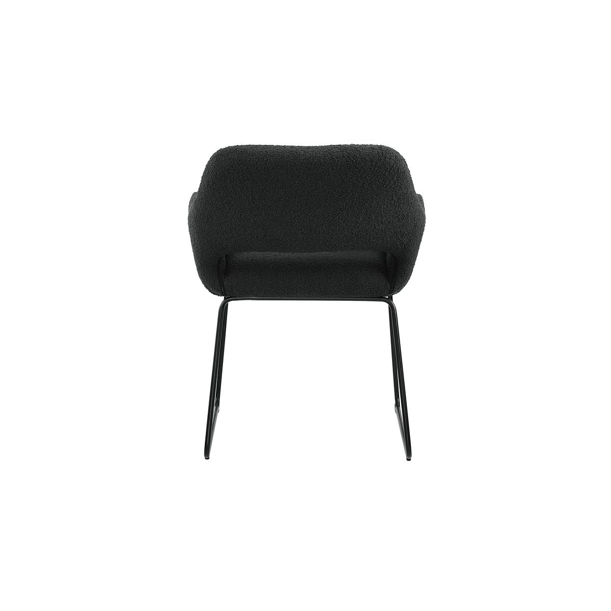 Fauteuil met ruguitsparing Bouclé stof antraciet