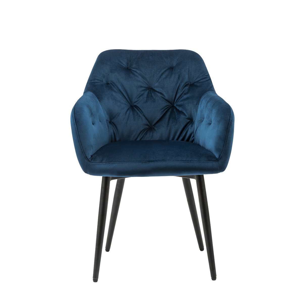 Fauteuil blauw fluweel