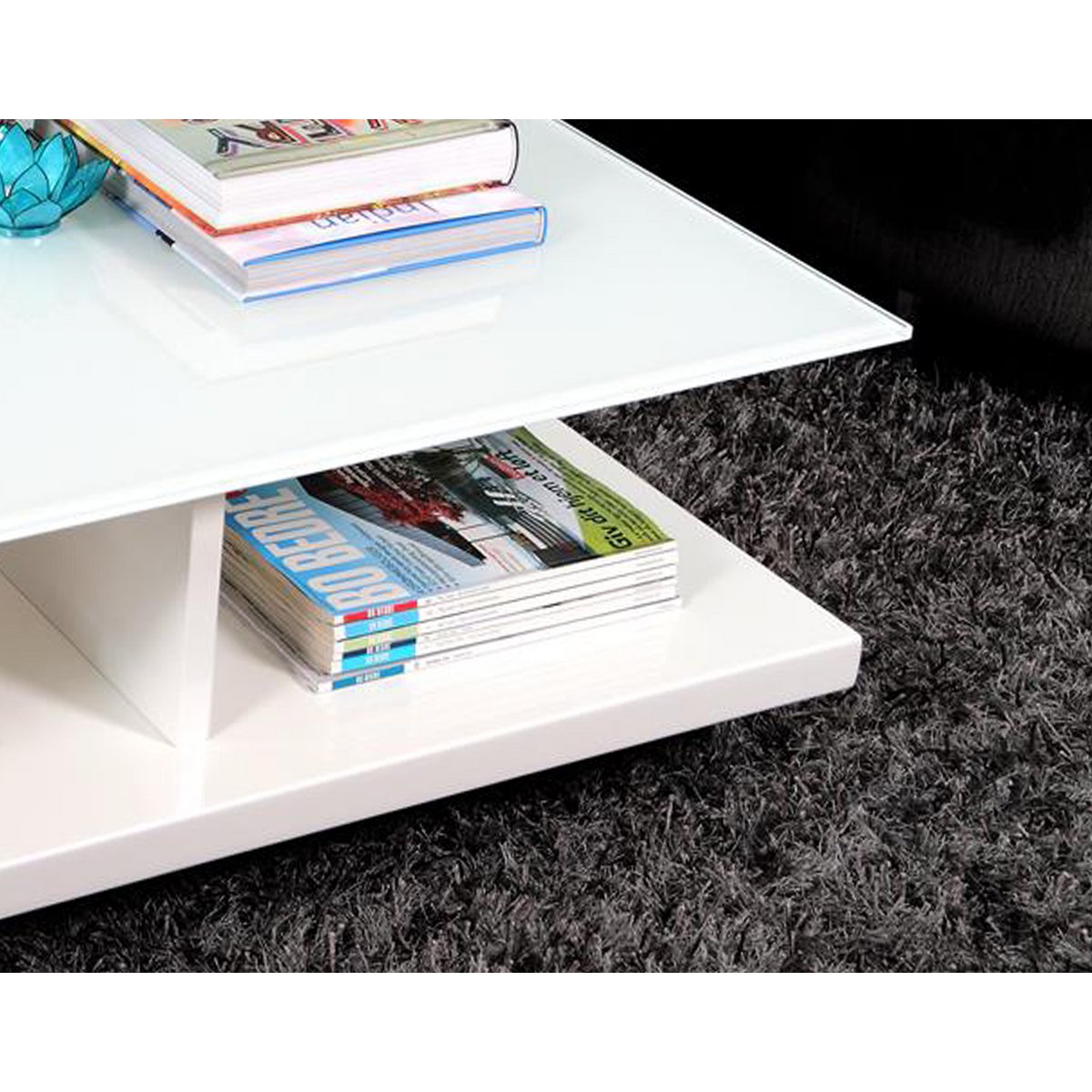 Salontafel 100x100x36 cm wit