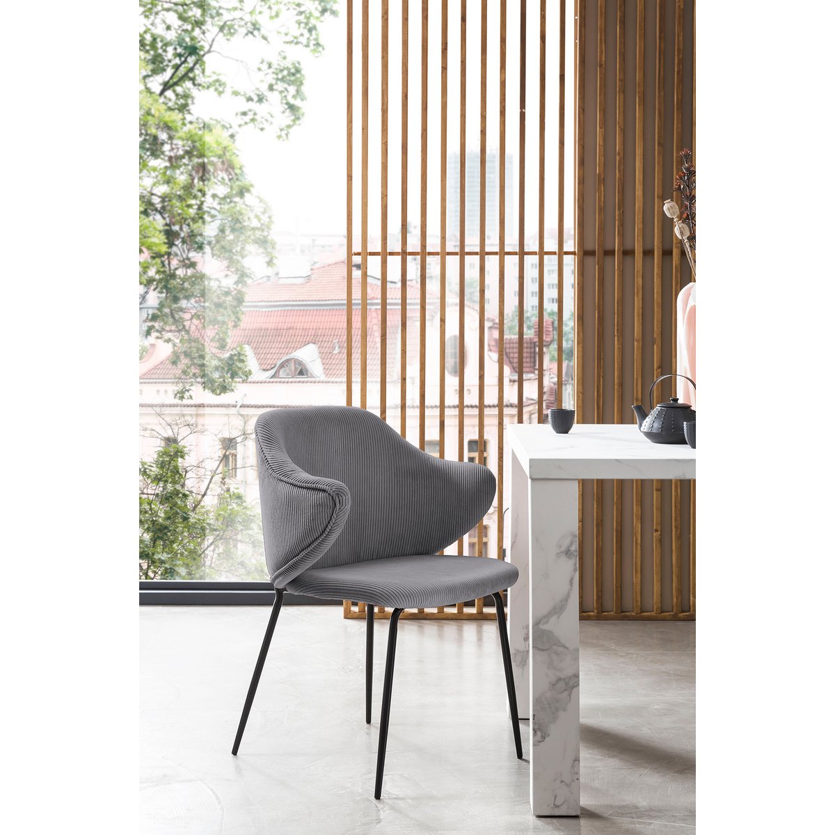 Set van 2 fauteuils grijs