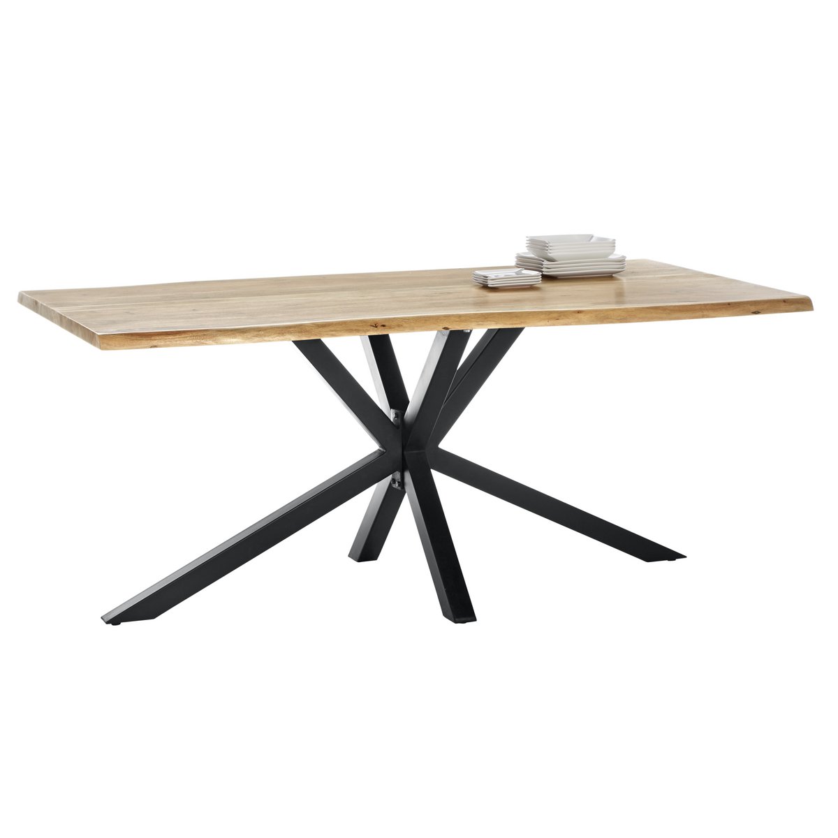 Tafel 200x100 cm, natuurlijk acaciahout