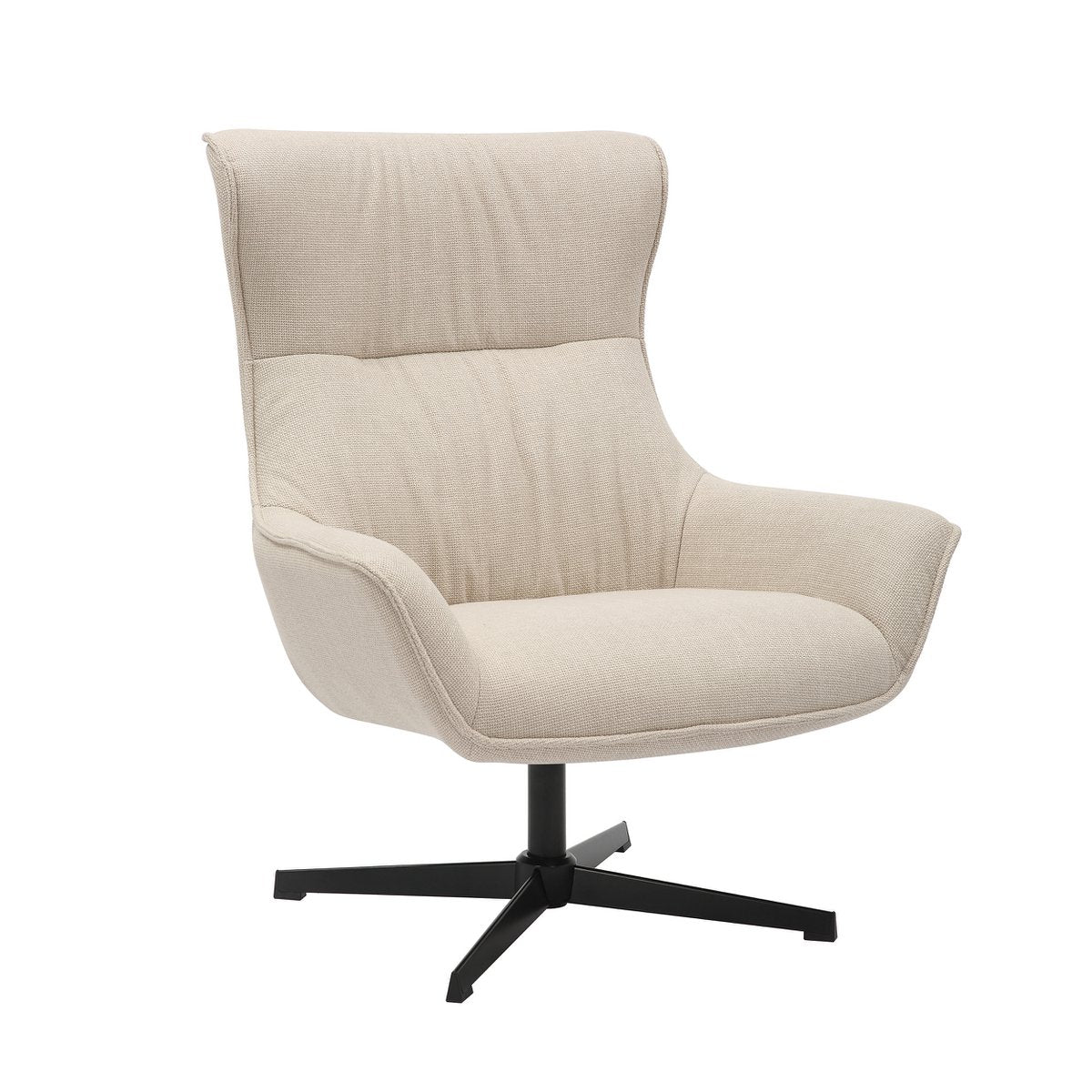 Fauteuil structuurstof beige