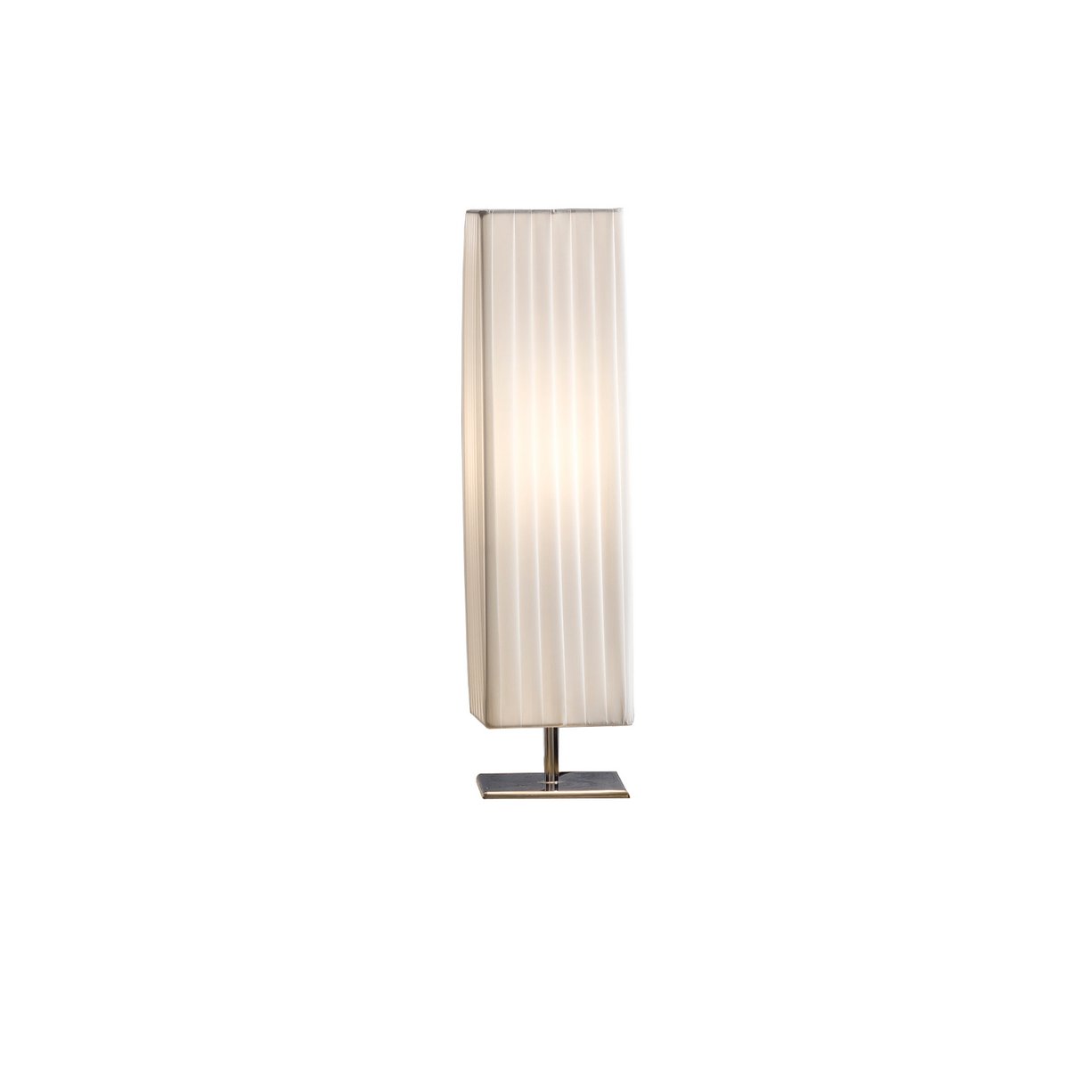 Tafellamp 60 cm vierkant wit chroom
