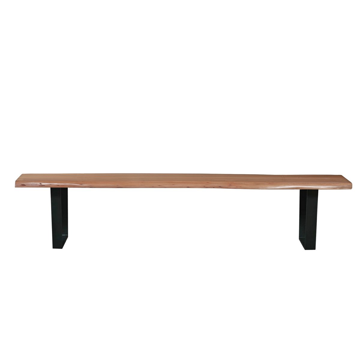 Bank 150 cm, naturel, zwart frame