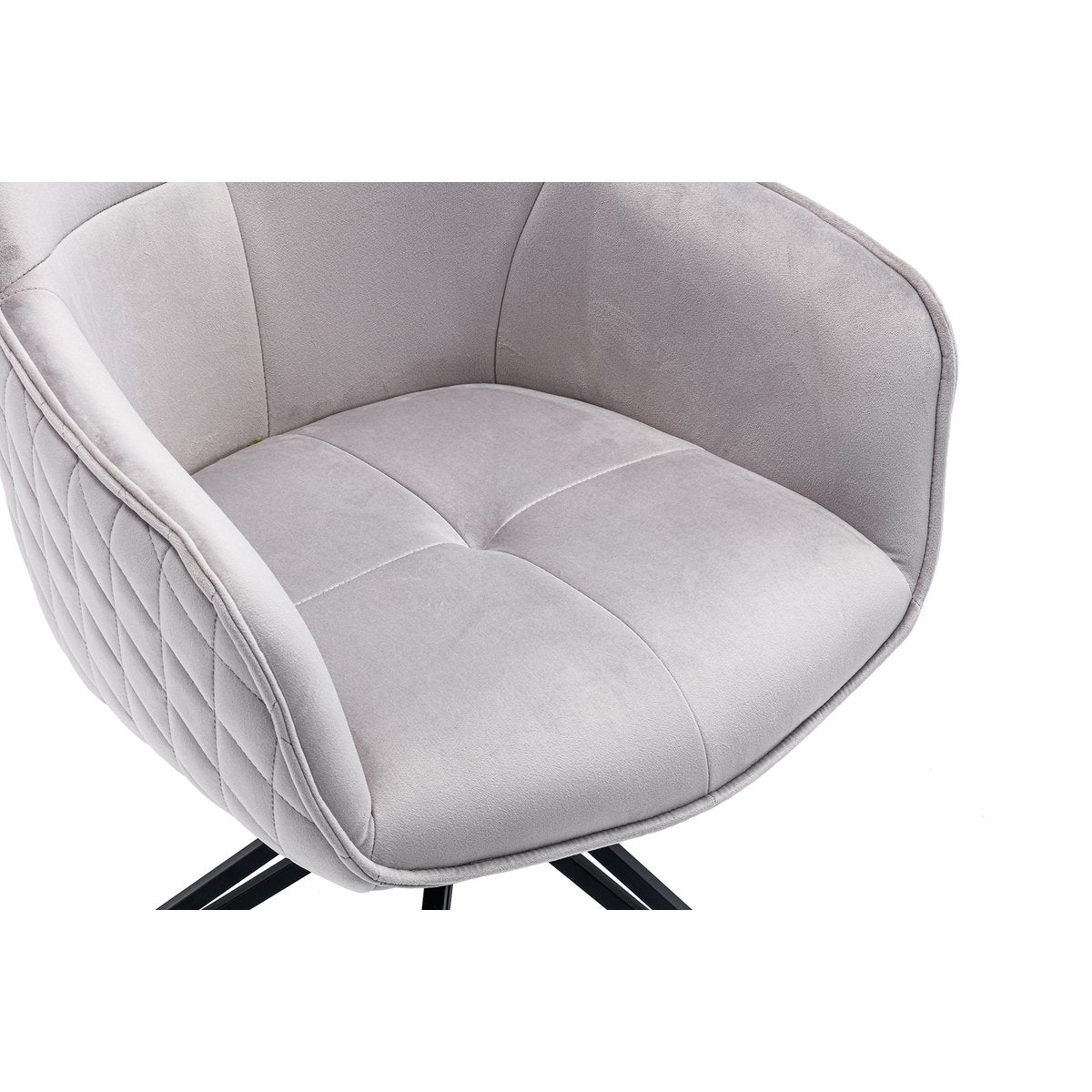 Fauteuil met honingraatquilt in lichtgrijs