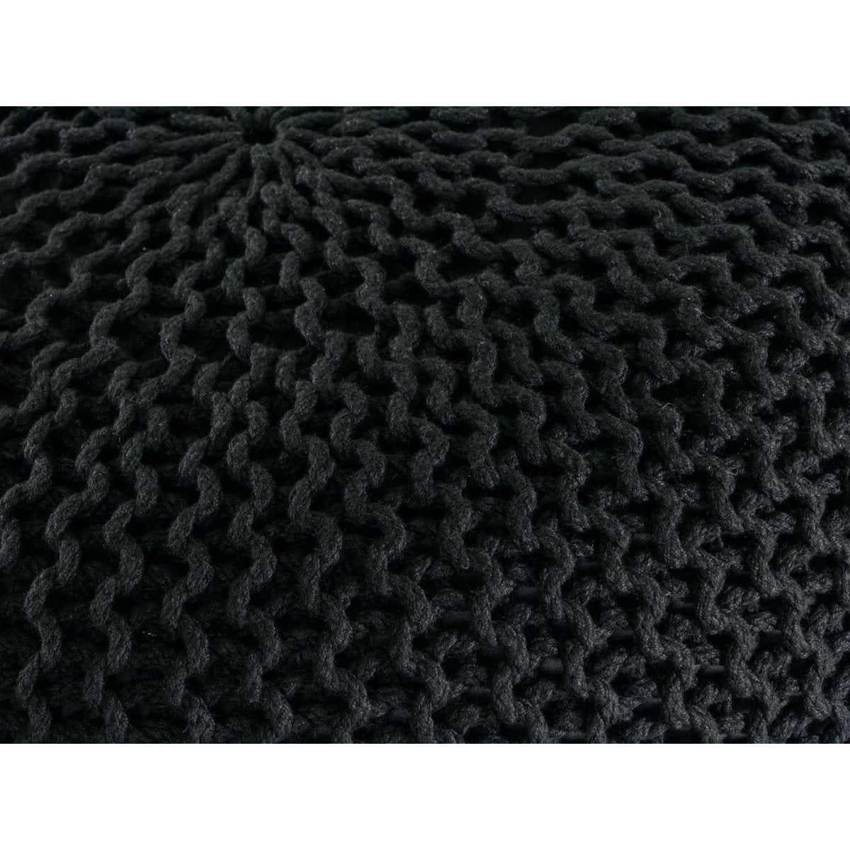 Pouf premium Ø45cm stoel kruk breien pouf in terras pool tuin duurzaam