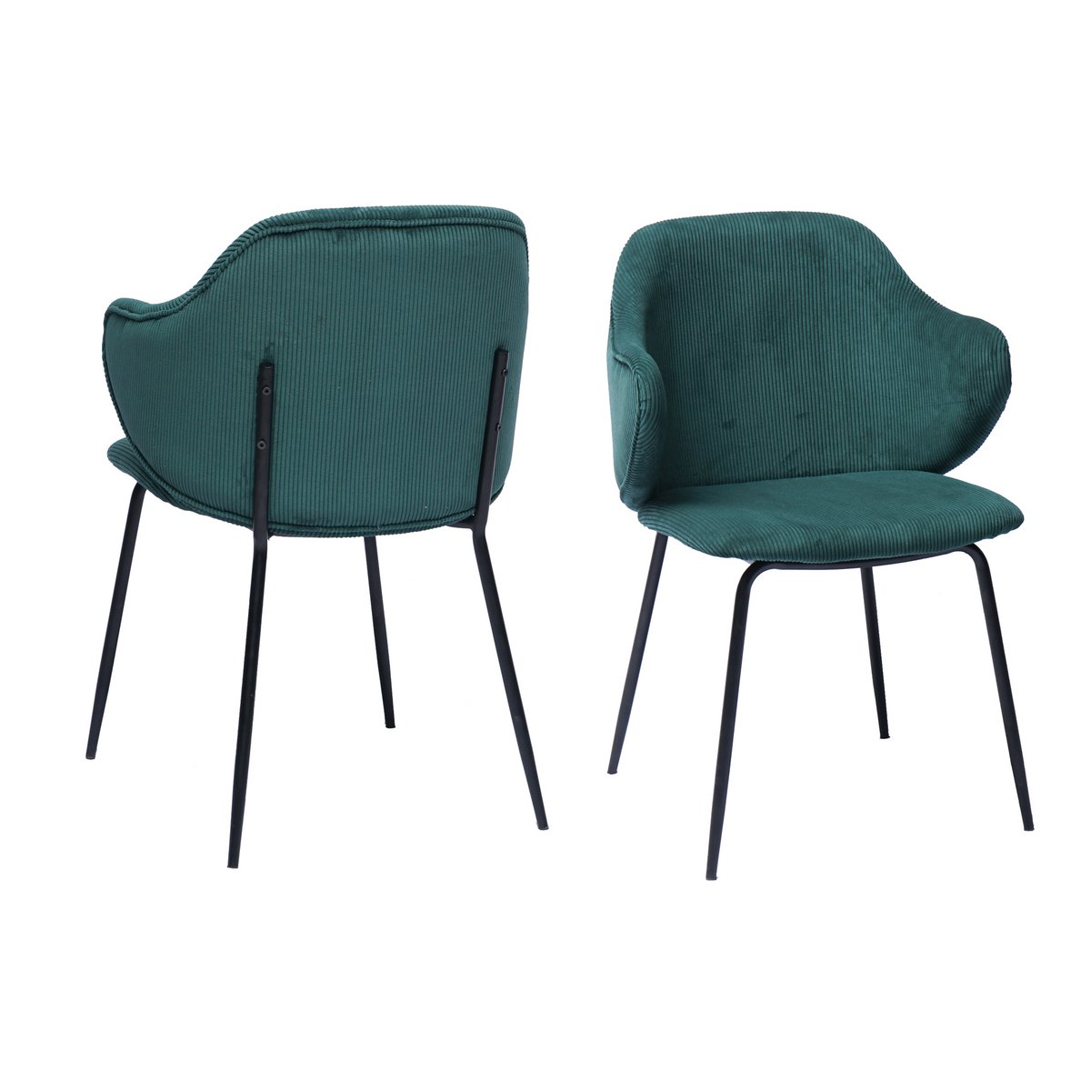 Set van 2 fauteuils donkergroen