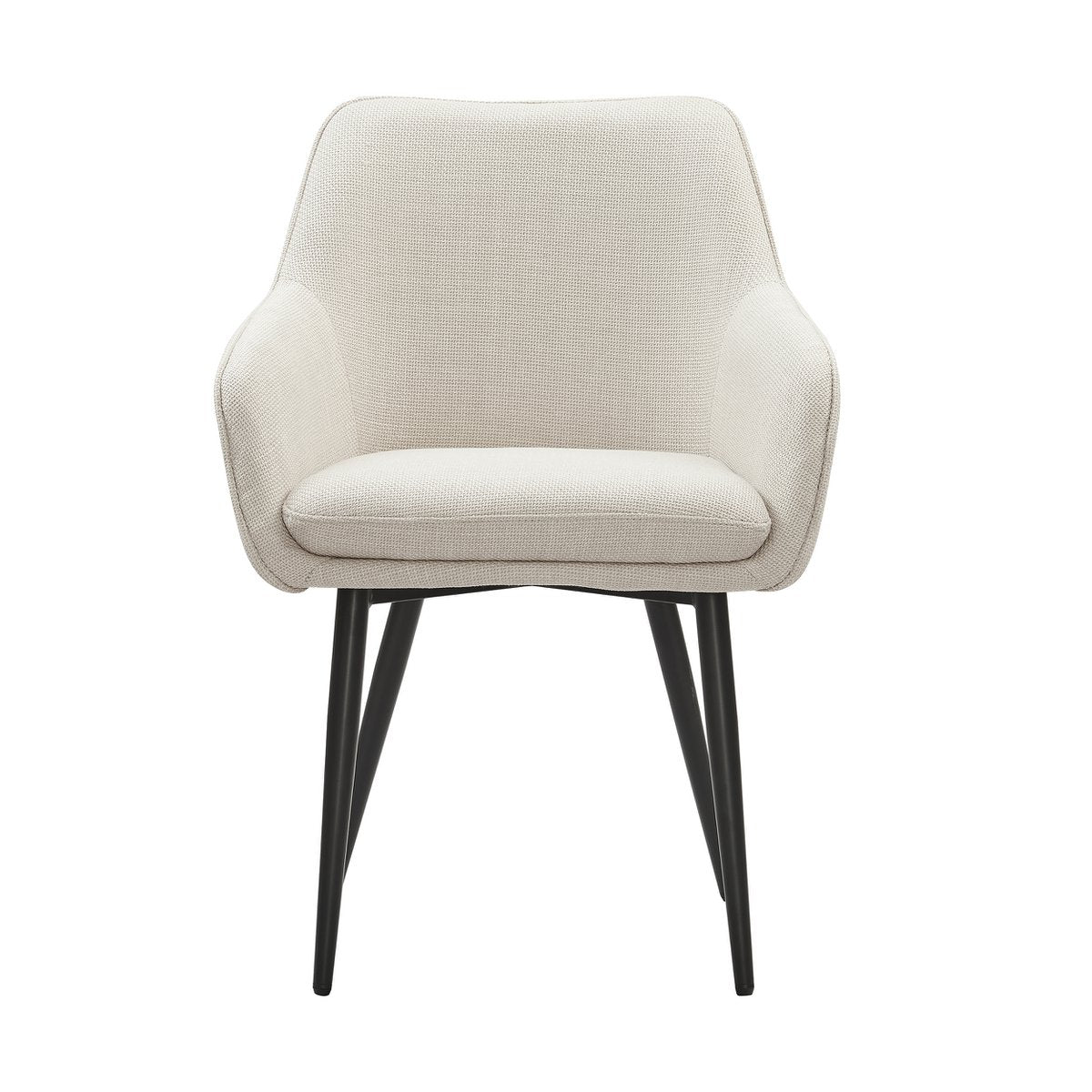 Eetkamerstoel structuurstof beige