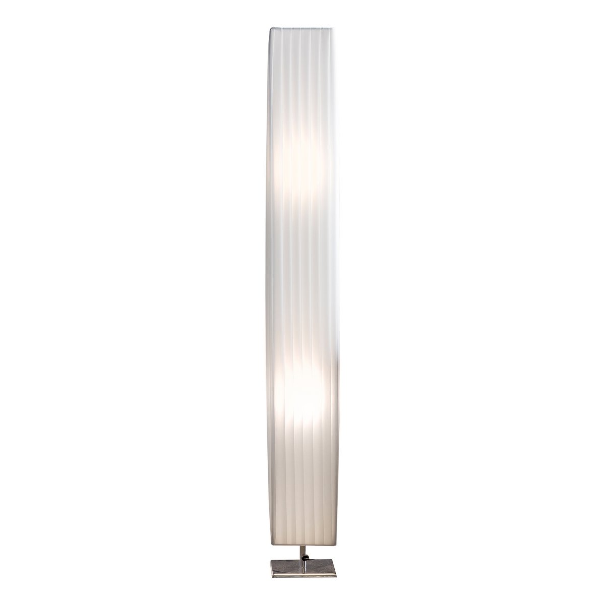 Vloerlamp 120 cm vierkant wit, chroom