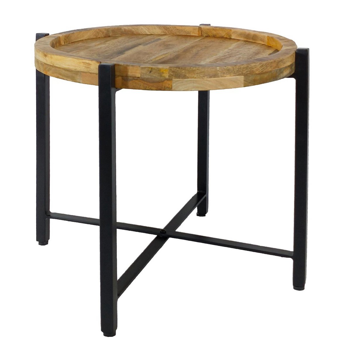 Bijzettafel ø55cm salontafel ronde woonkamertafel Sioux metalen frame