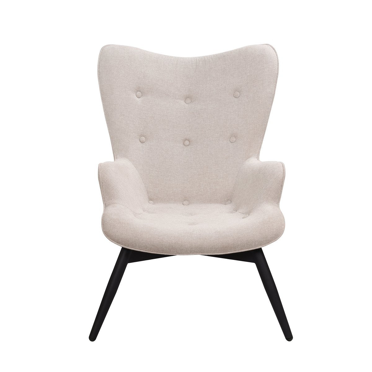Fauteuil beige structuurstof