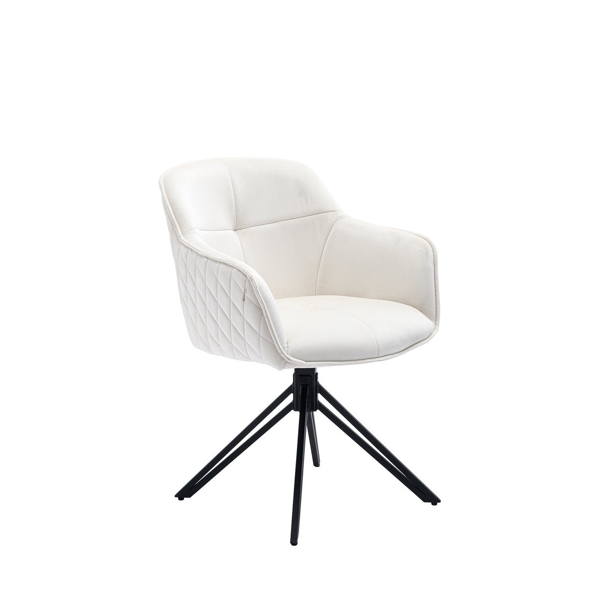 Fauteuil met honingraatquilt beige