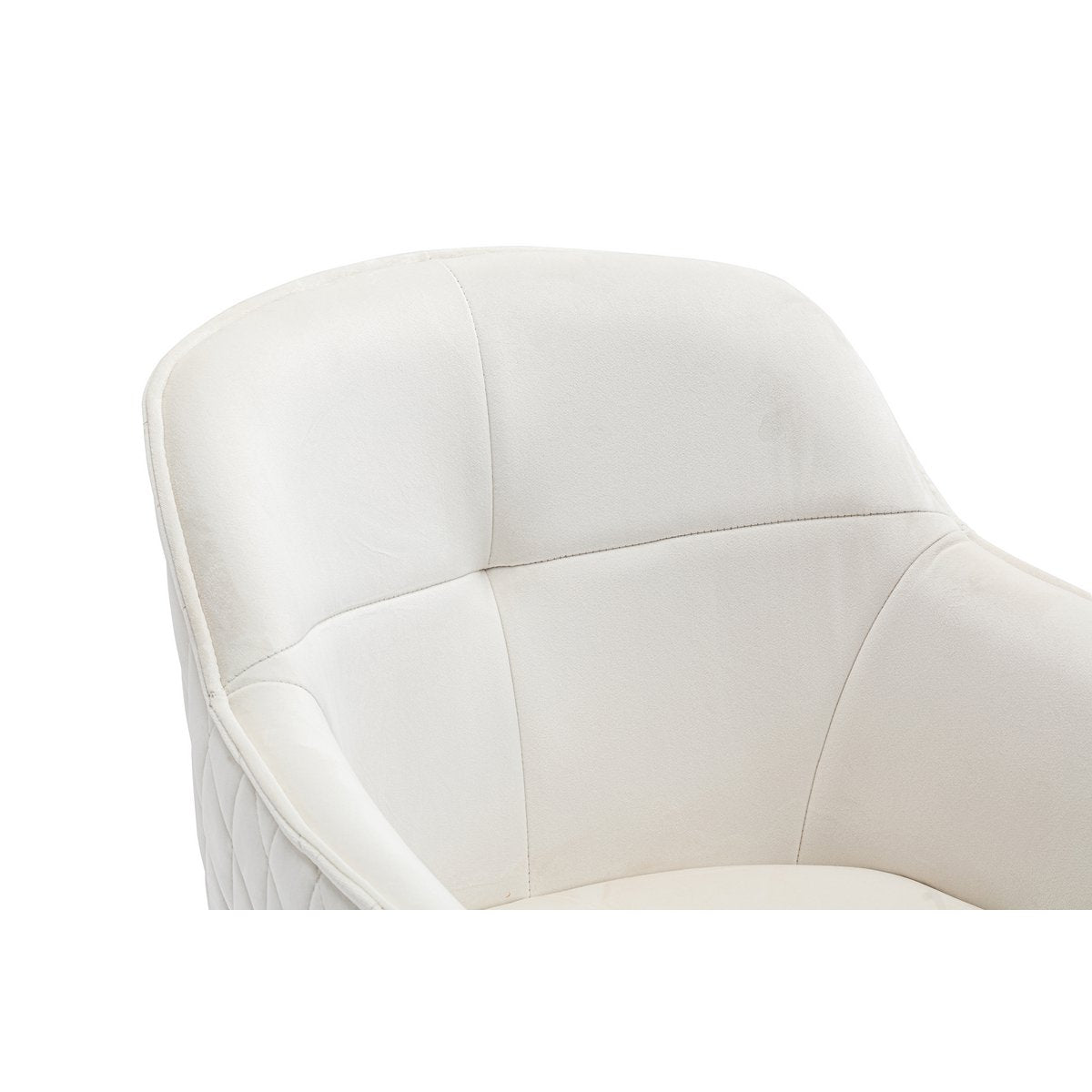 Fauteuil met honingraatquilt beige