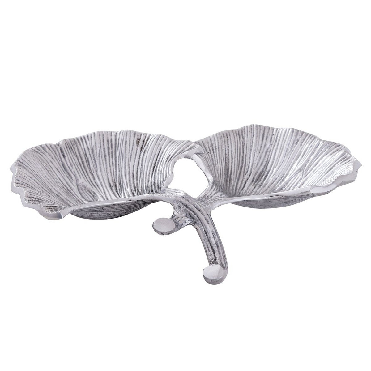 Decoratieve shell bowl master doos 18-delige aluminium ginkgo 2 blad goud of zilveren bladschaal