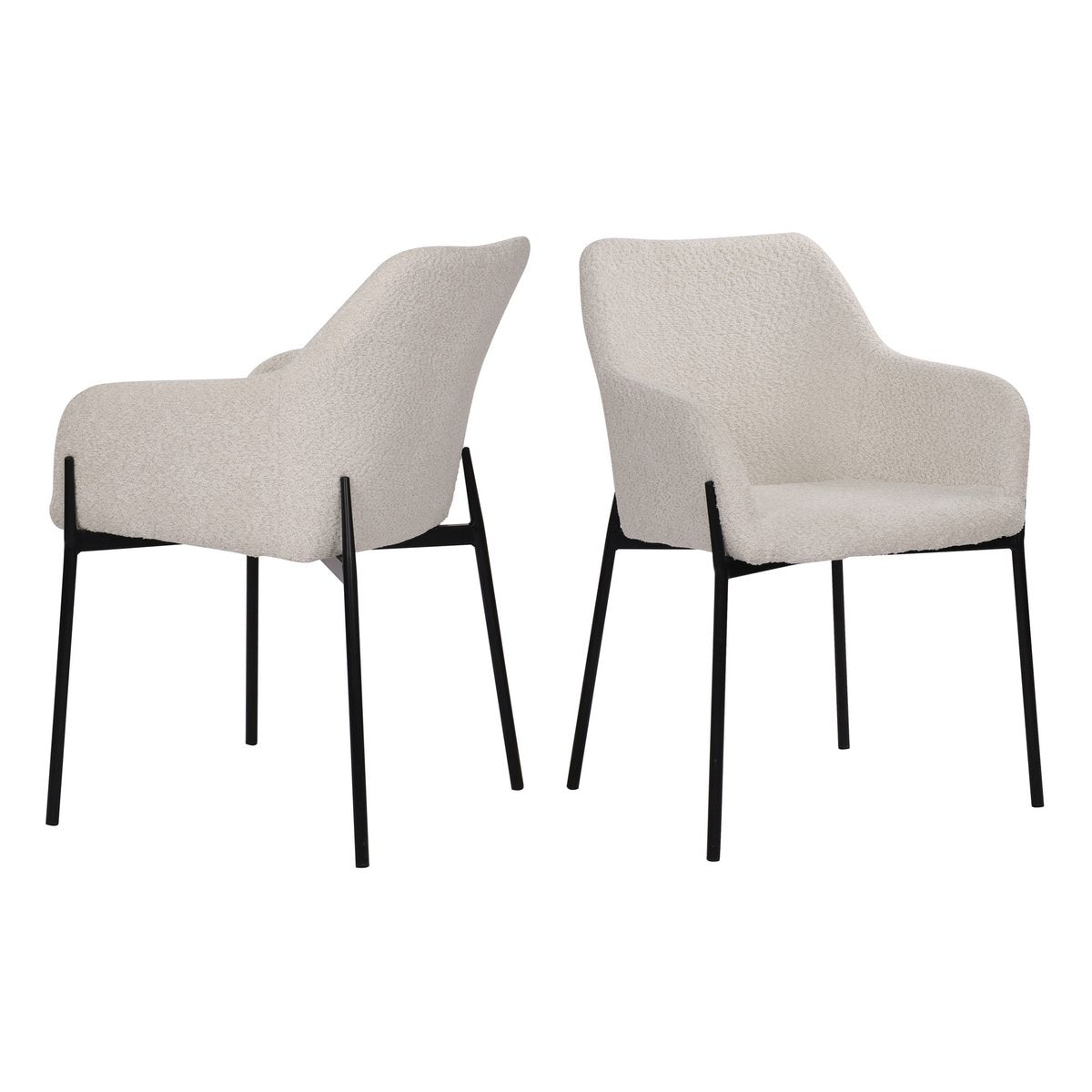 Set van 2 fauteuils met bouclé hoes