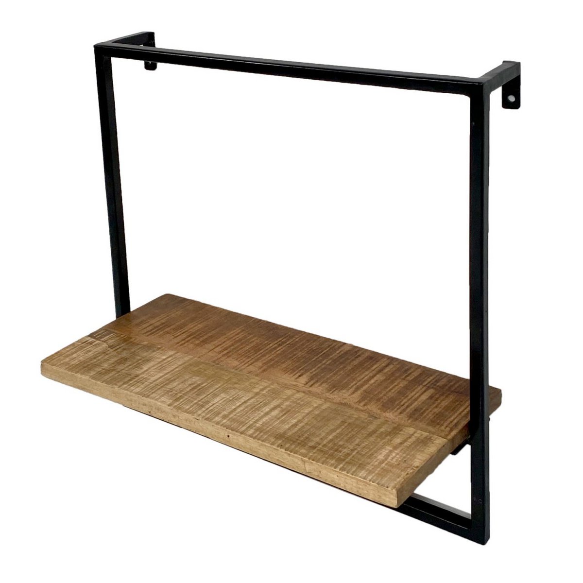Hangplank wandplank boekenplank boekenplank 50x50x25 cm Dock metalen frame zwart