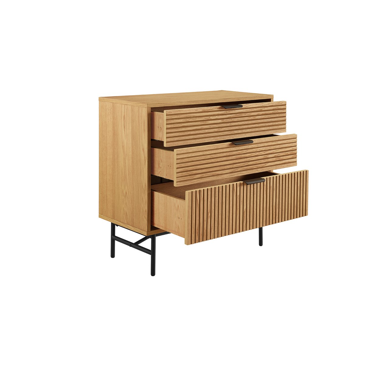 Ladekast 80 cm eiken echt houtfineer