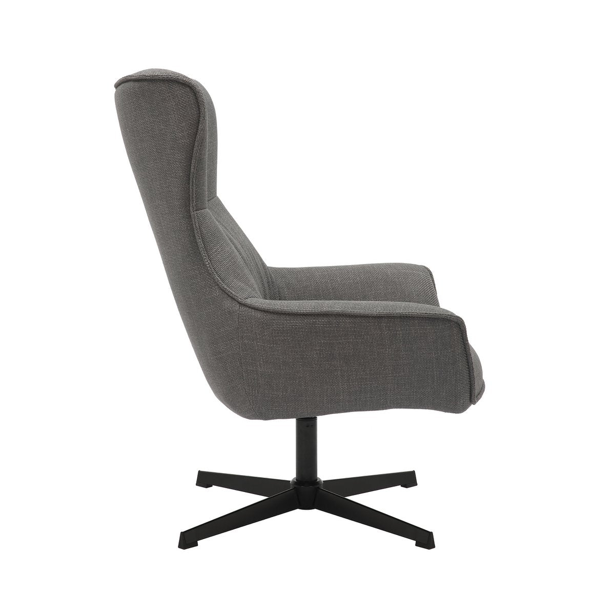 Fauteuil structuurstof grijs