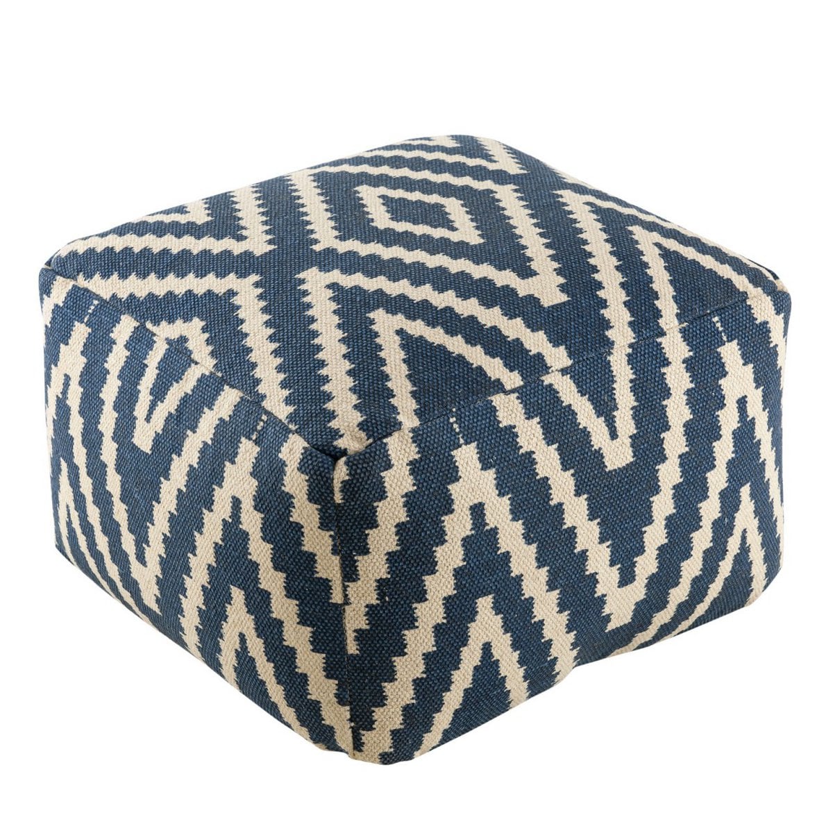 Zittend dobbelstenen voetkrukken stoel kruk 50x35x50cm pouf kelim vloerkussen peru zwarte taupe gele turquoise