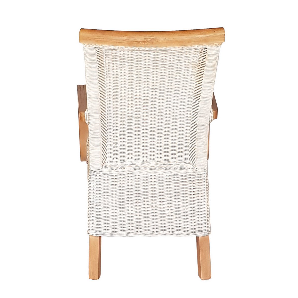 Eetkamerstoel met armleuningen rattan stoel witte Perth parapils rattan fauteuil duurzaam