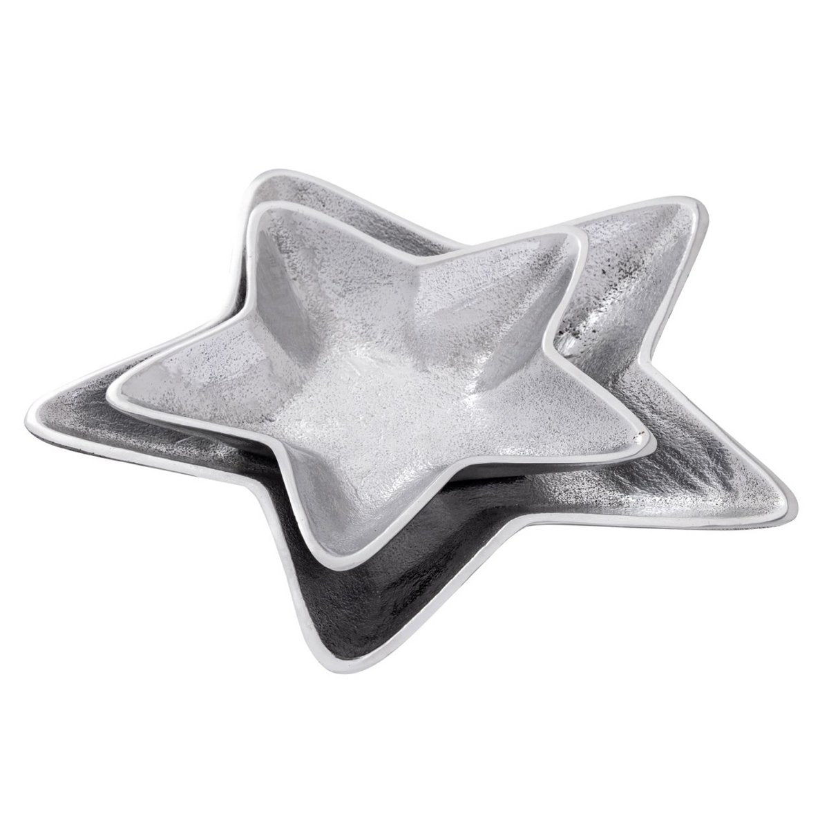 Deco Shell Star 2er Set Starlight Gold of Silver Christmas Decorations Aluminium