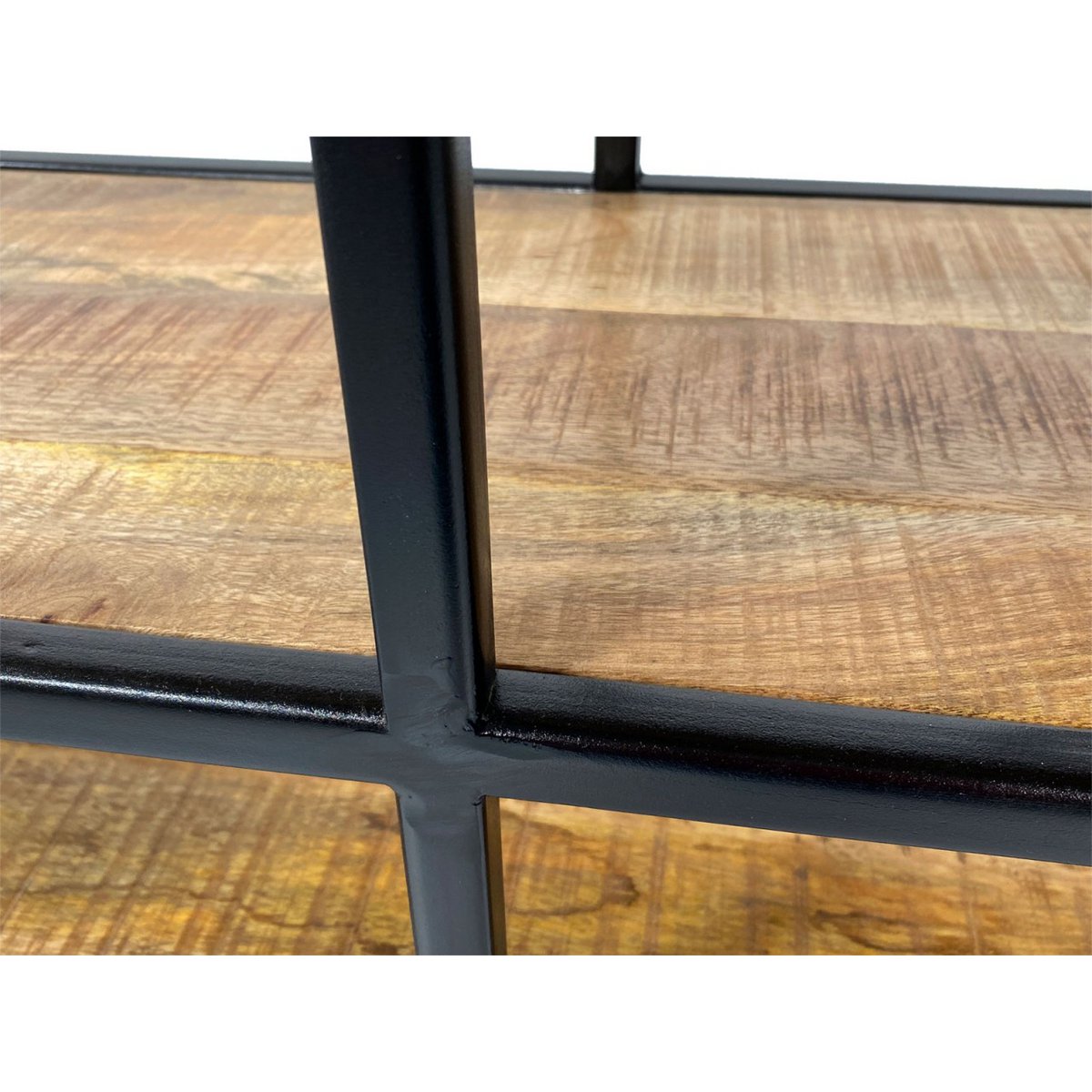 Staande plank scheidingswand boekenplank media plank boekenplank 130x60x36cm Liverpool metalen frame zwart