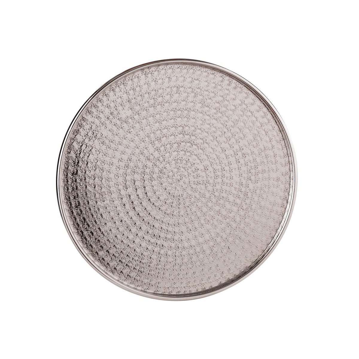 Decoratief dienblad Ø 40 cm rond zilveren of gouden serveerschakel metalen kaarslichtbakje