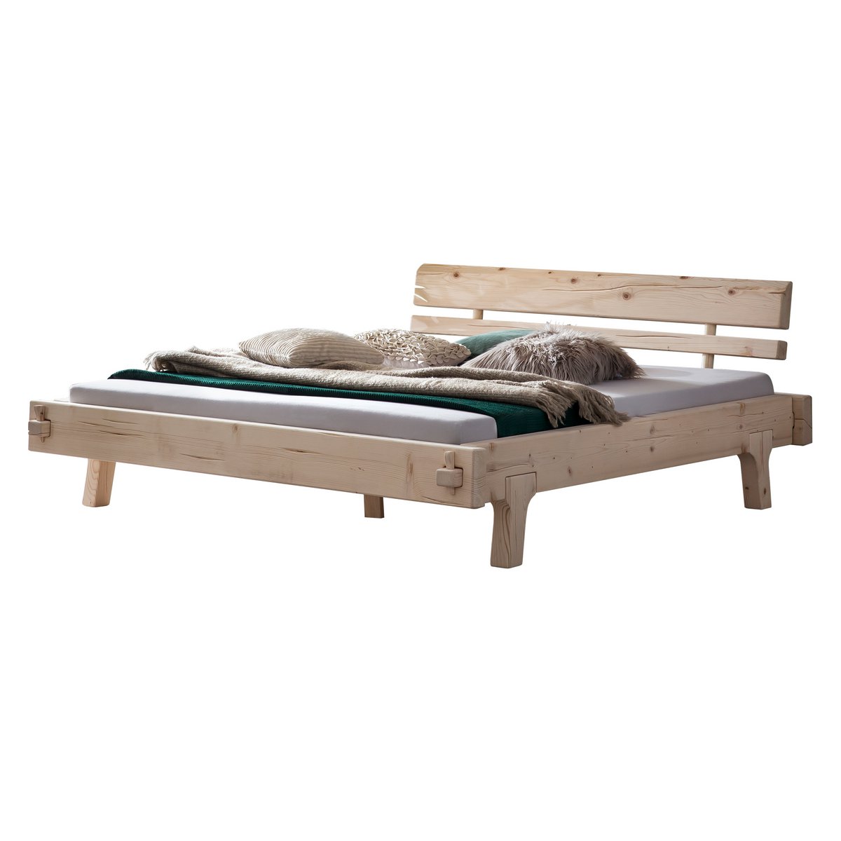 Balkenbed van sparrenhout 140x200 cm